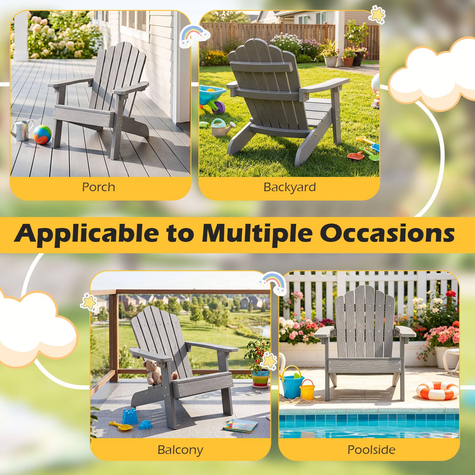 Porch Backyard Applicable to Multiple Occasions Balcony Poolside