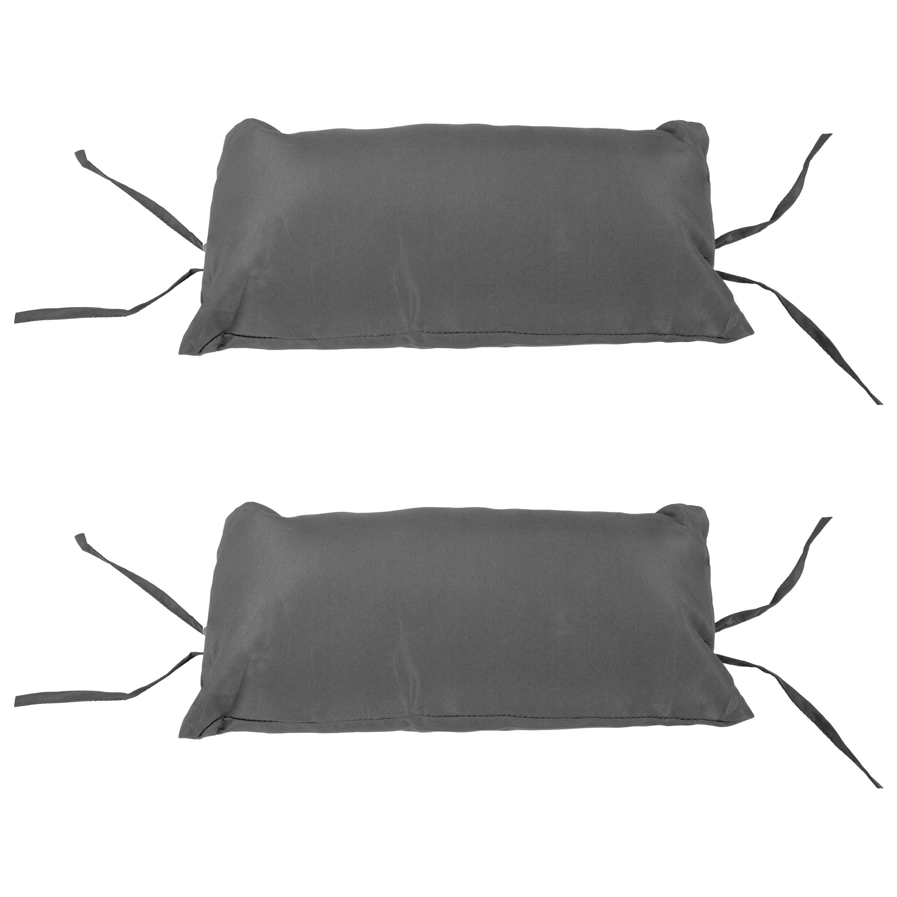 Alt View 3. Sunnydaze - Andrei Double Egg Chair Replacement Cushion Set - Dark Gray.
