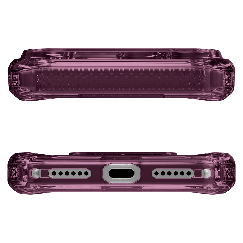 Alt View 3. Itskins - Spectrum R Clear Case for Apple iPhone 18 Pro / 17 Pro - Purple.