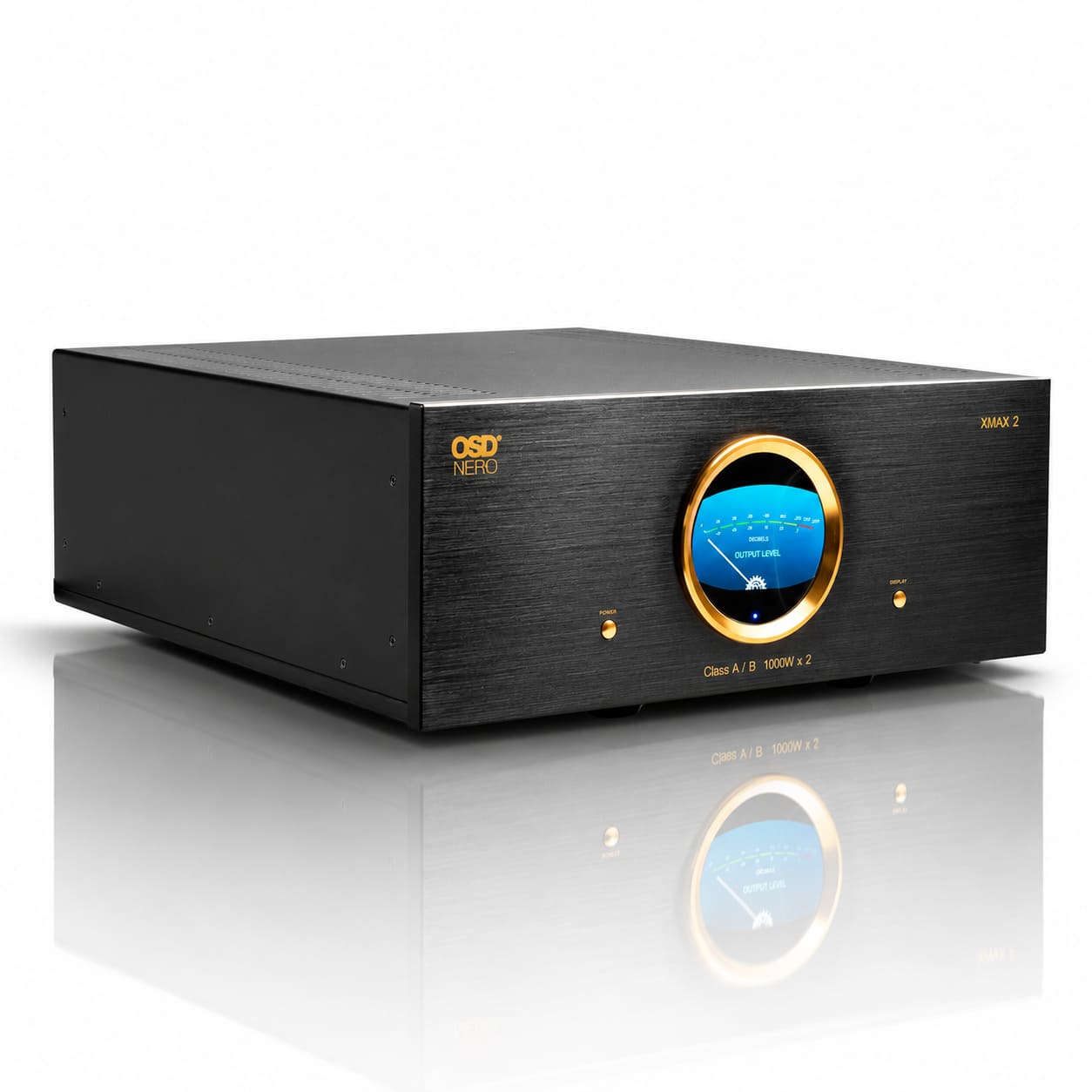 OSD Audio - Nero XMAX2 Reference Class A/B Stereo Power Amplifier, 600W x2 at 8 Ohms, XLR and USB-C DAC - Black