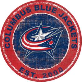 Fan Creations - Columbus Blue Jackets 24'' Round Heritage Logo Sign - Multicolor