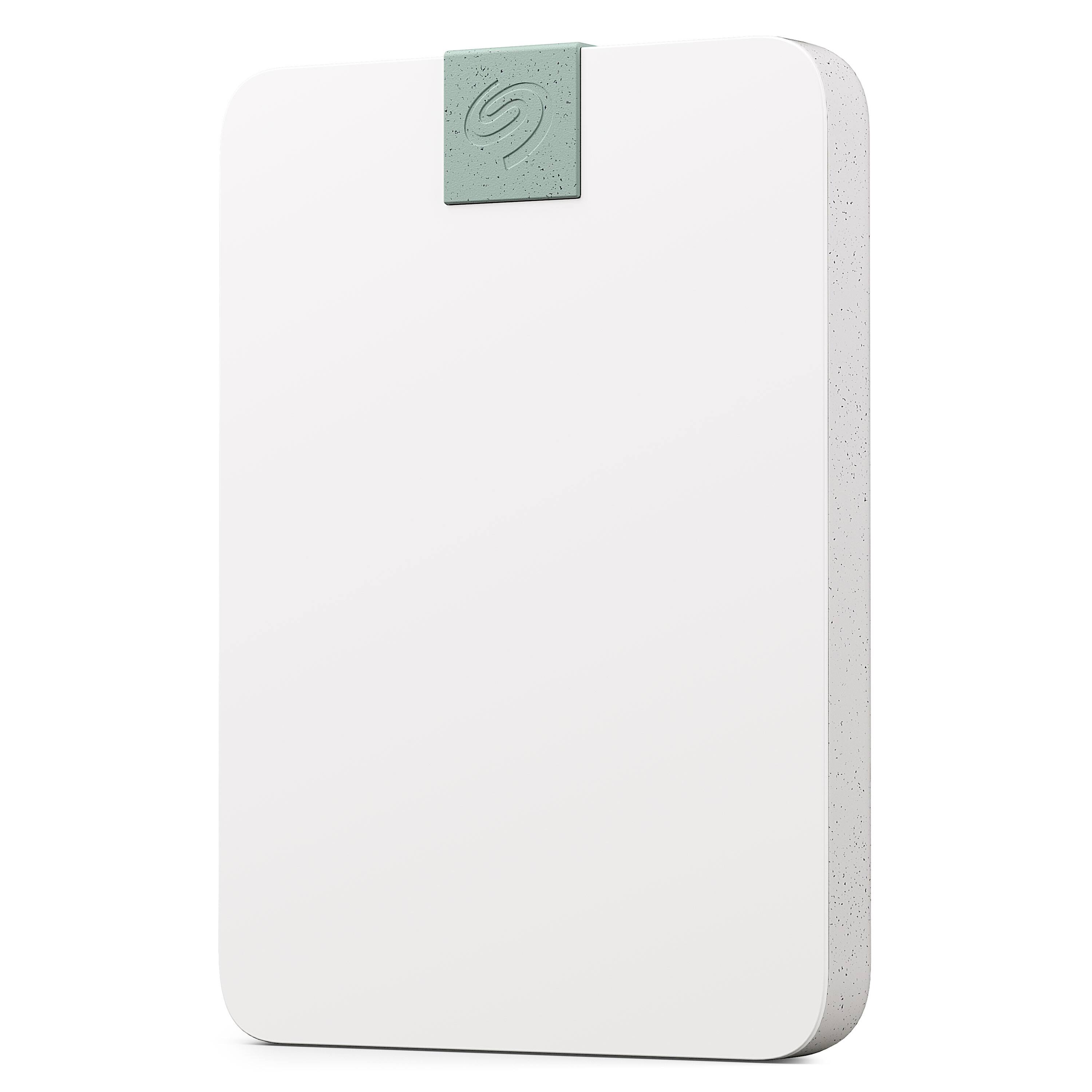 Front. Seagate - Ultra Touch 2TB External USB-C Portable Hard Drive with Rescue Data Recovery Services - Cloud White.