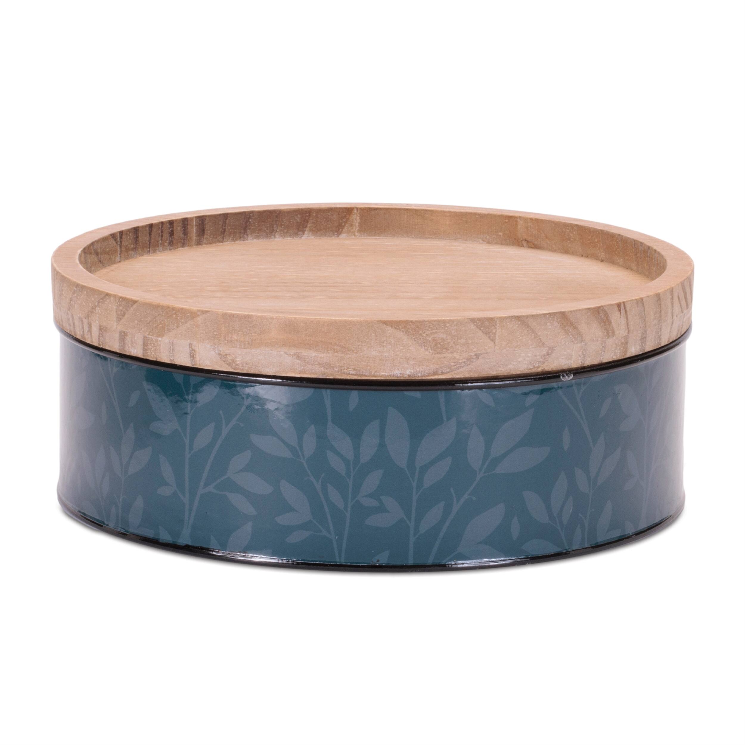 Angle. BreeBe - Blue Canisters (Set of 2) - Blue.