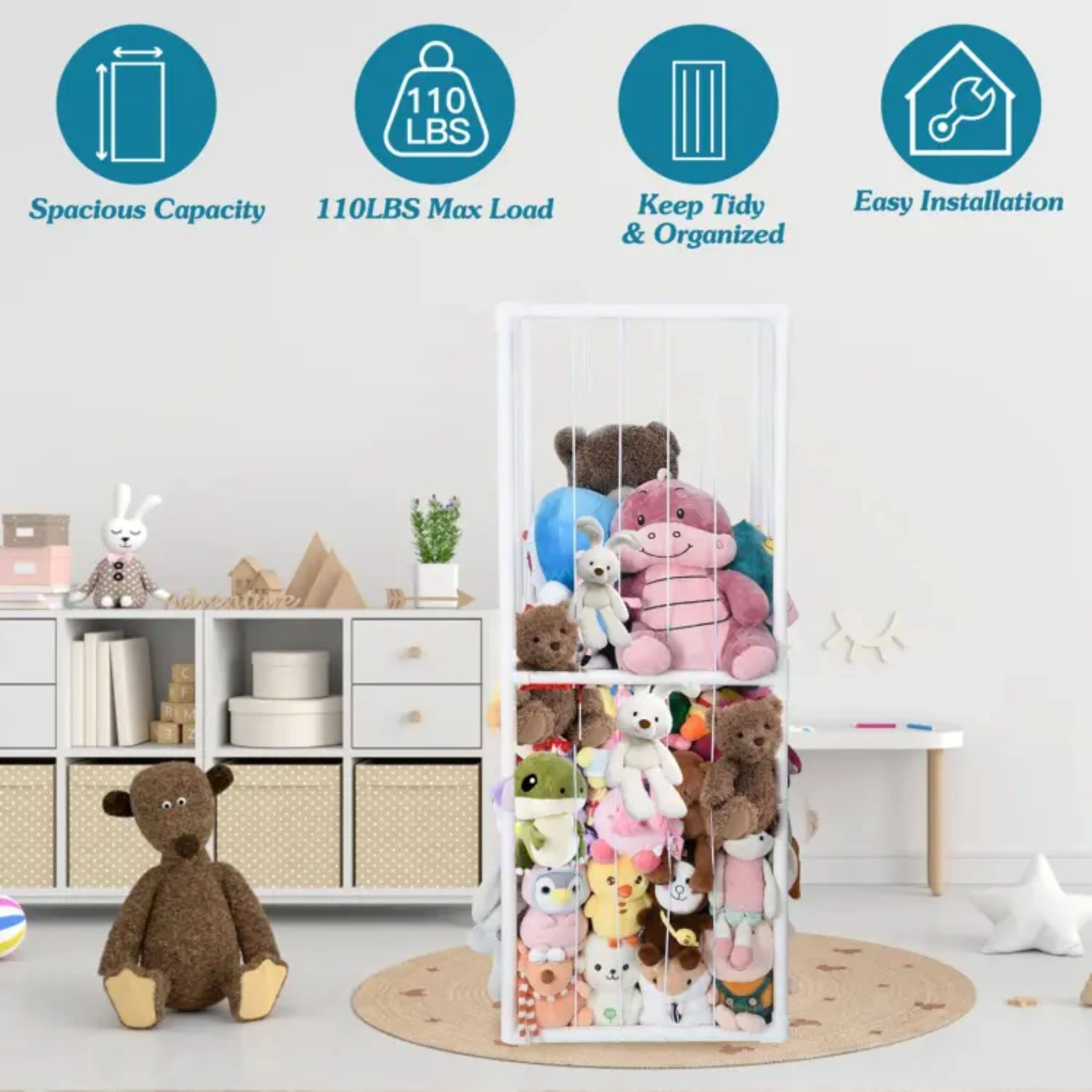 110 LBS Spacious Capacity  
110 LBS Max Load  
Keep Tidy & Organized  
Easy Installation