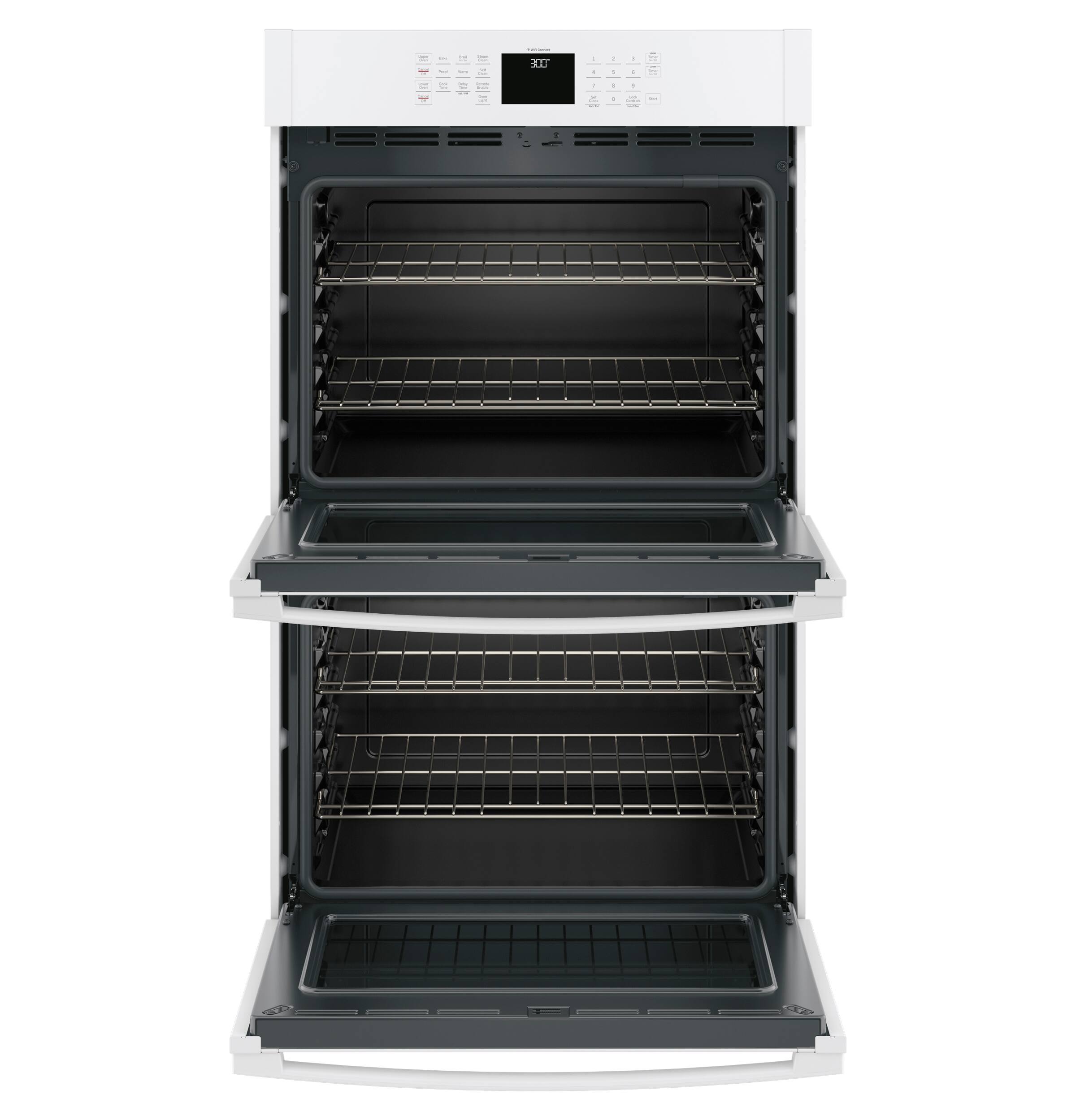 Alt View 11. GE - 27" Built-In Double Electric Wall Oven - White.