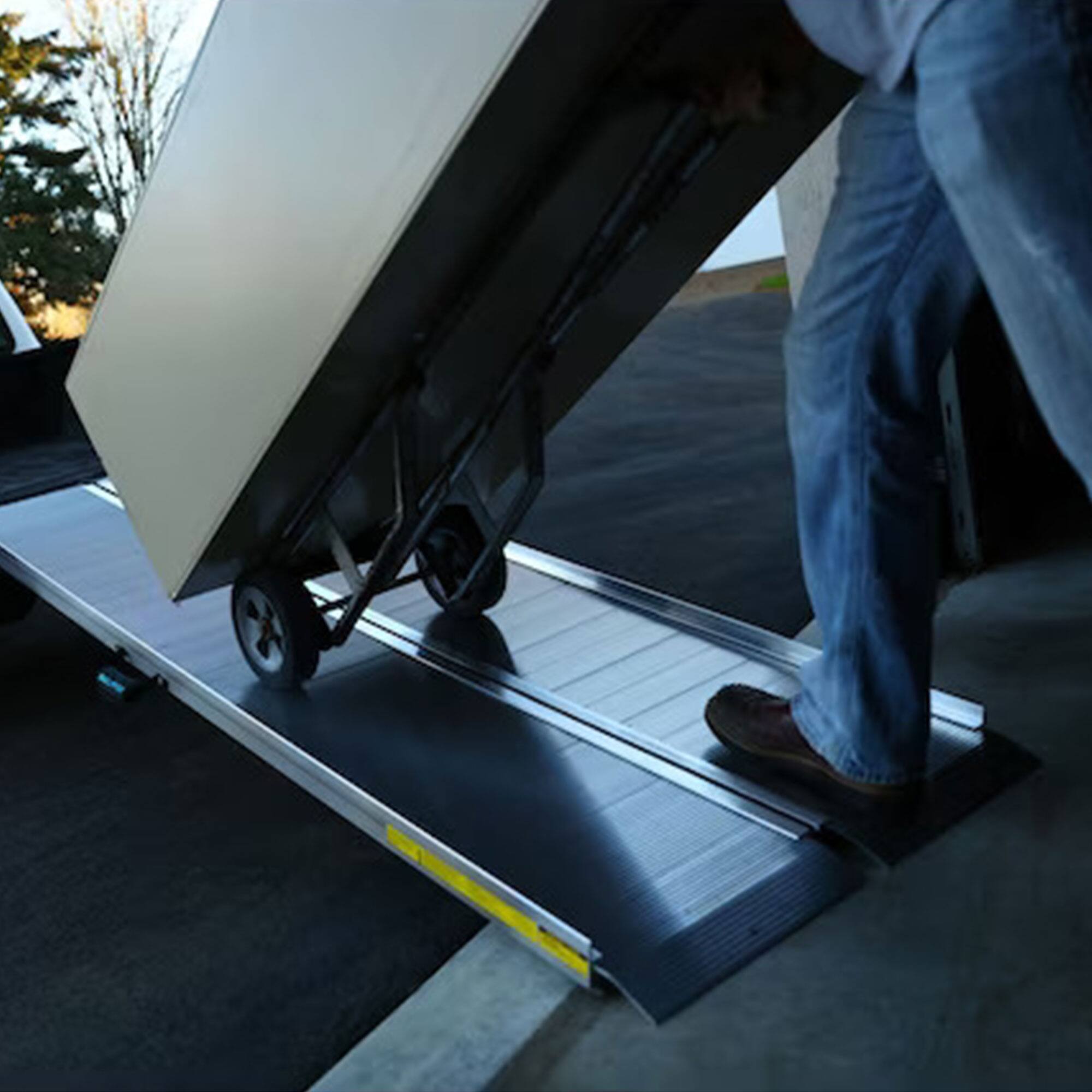Alt View 7. EZ-ACCESS - EZ-ACCESS TRAVERSE 4 Foot Aluminum Singlefold Portable Loading Ramp, Silver - Silver.