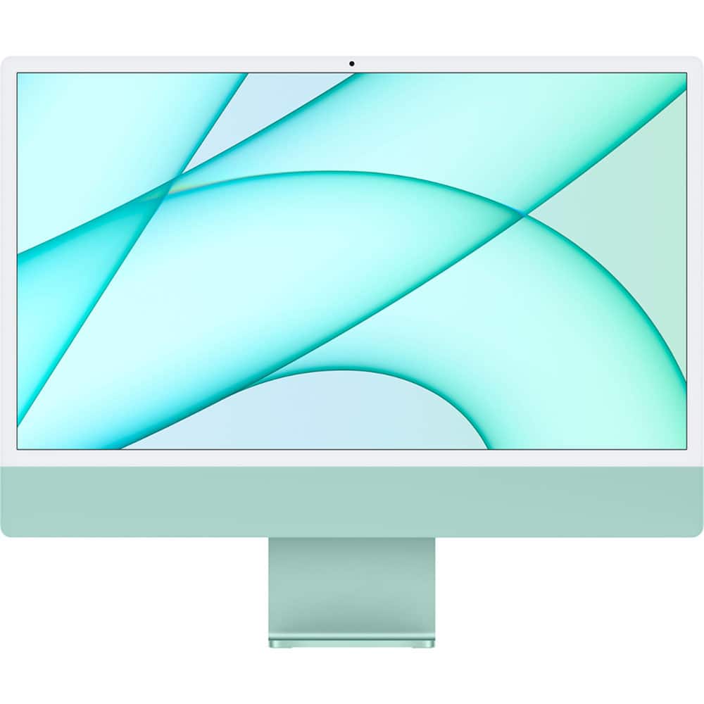 Front. Apple - Apple - 24" Certified Refurbished iMac with Retina 4.5K Display - Apple M1 - 8GB Memory - 7GPU - 256GB SSD (2021) - Silver.