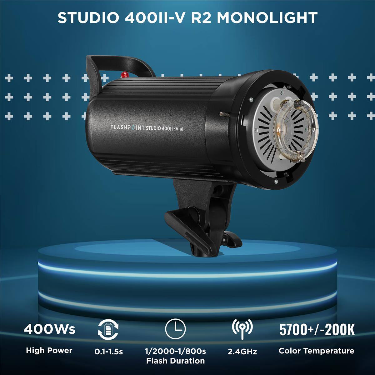 STUDIO 400III-V R2 MONOLIGHT

400Ws
High Power
0.1-1.5s
1/2000-1/800s
2.4GHz
Flash Duration
5700+/-200K
Color Temperature