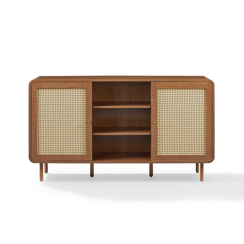 Alt View 2. Crosley Furniture - Nora Mid-Century Sideboard - Walnut.