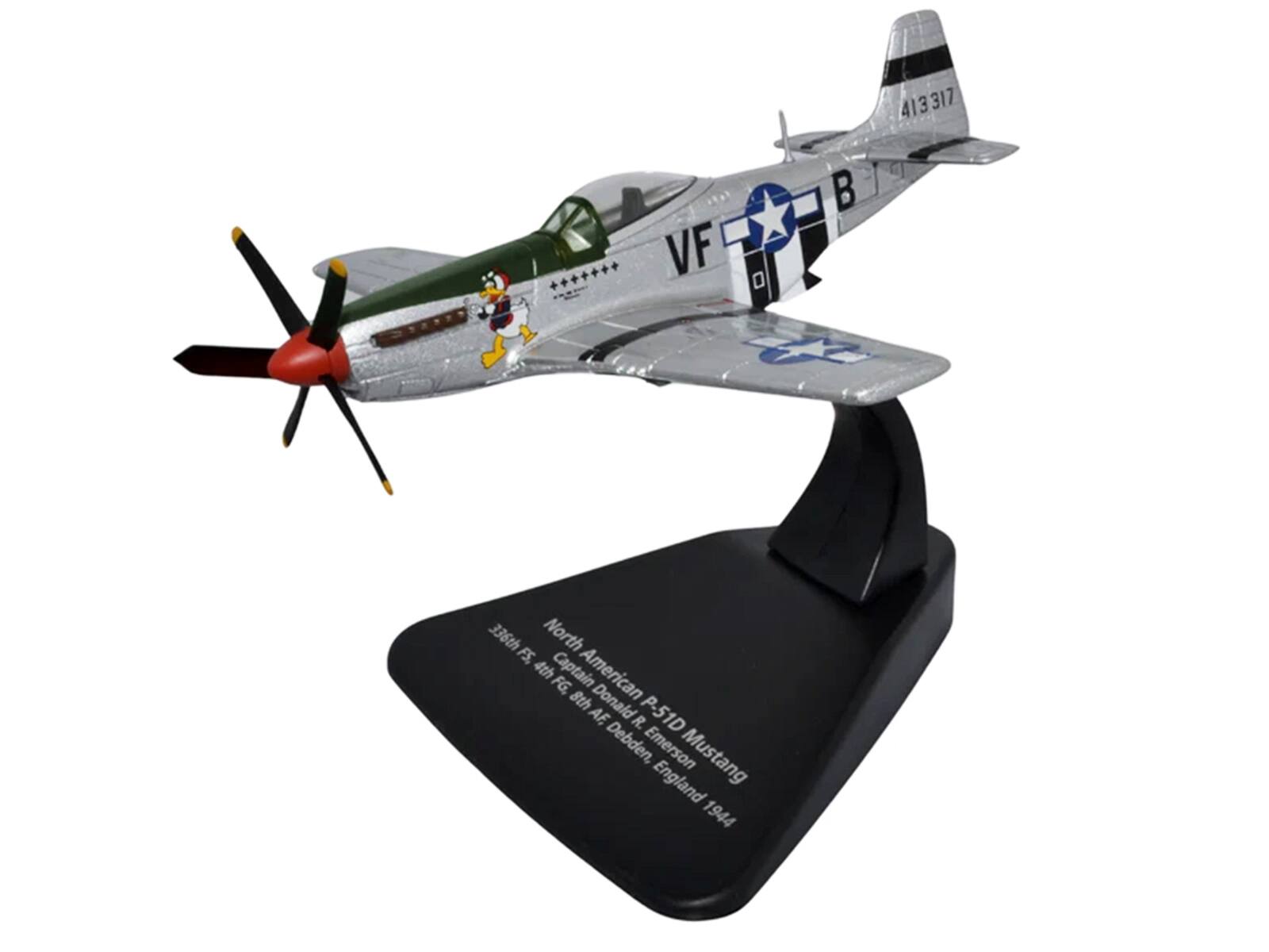 413317 317 VF 0  
336th FS. North 4th Captain FG, American 8th Donald R. P-51D Debden, Emerson Mustang England 1944
