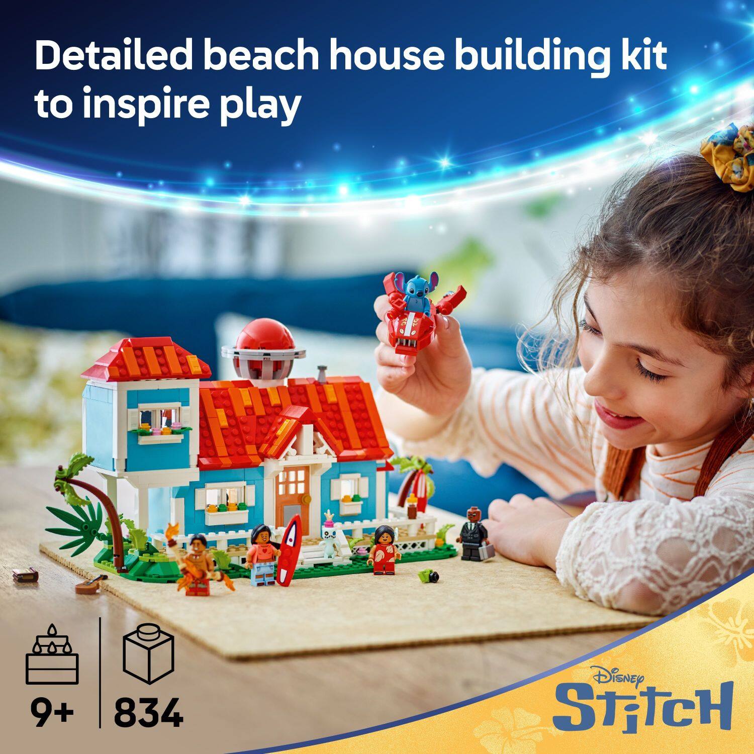 Detailed beach house building kit to inspire play  9+ 834 Disney Stitch