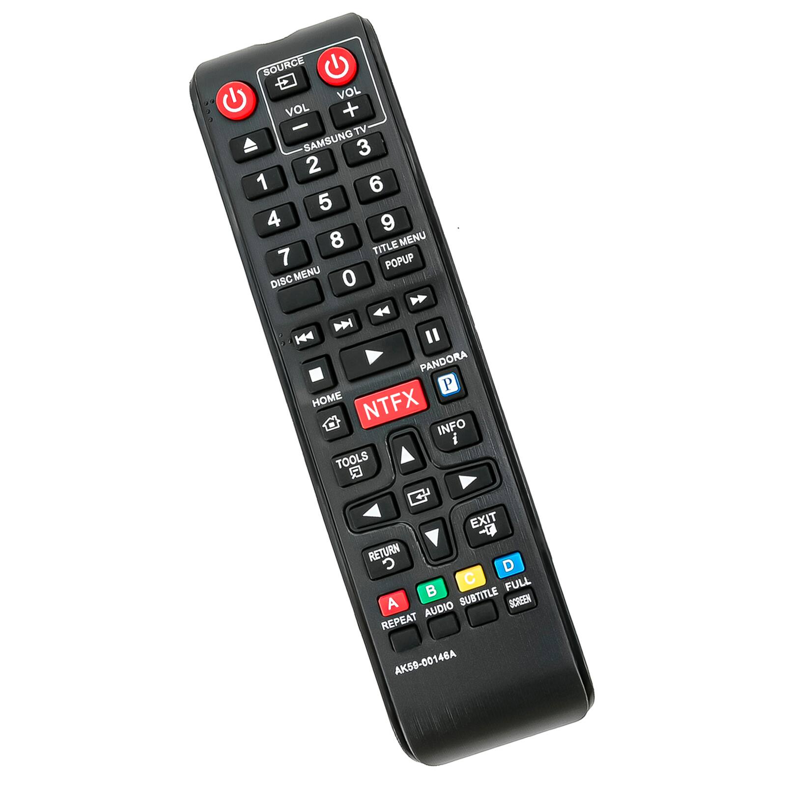 SOURCE VOL VOL + TV SAMSUNG 3 2 1 6 5 4 9 8 TITLE MENU TITLE MENU 7 POPUP DISC MENU 0 D H44  PANDORA P HOME NTFX INFO i TOOLS  EXIT  RETURN  D C FULL  SUBTITLE A SCREEN AUDIO REPEAT AK50-00146A