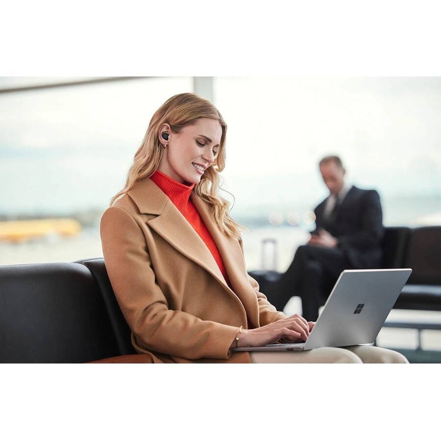 Alt View 5. Jabra - Jabra Evolve2 Earset - Stereo, Mono - USB Type A - True Wireless - Bluetooth - 65.6 ft - 20 Hz to 20 kHz - Earbud - Black.