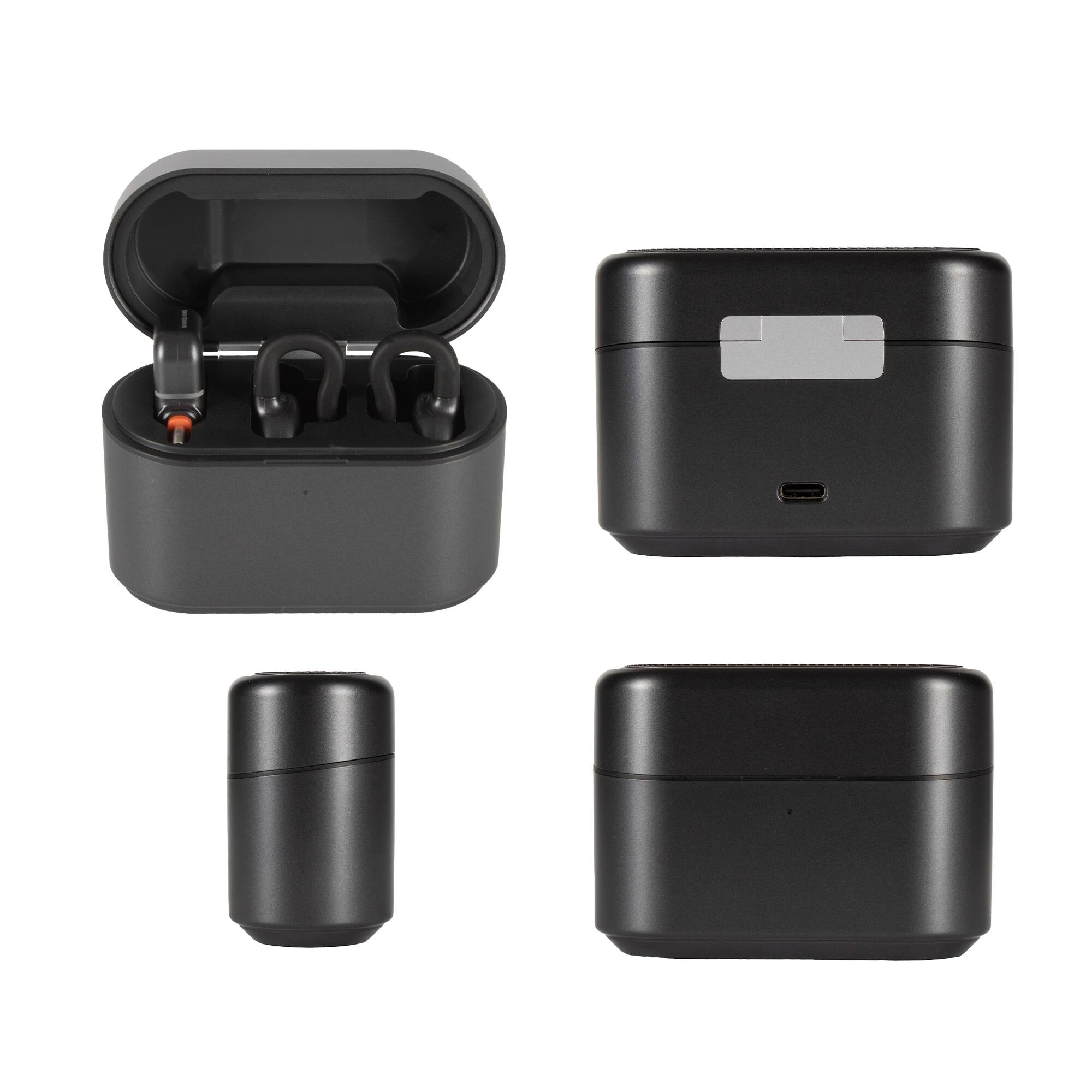 Alt View 6. HollyView - Hollyland Lark M2S Wireless Microphone with USB-C Plug for iPhone 15/16/17 and Android, Titanium Clip, Plug-and-Play, No - Black.