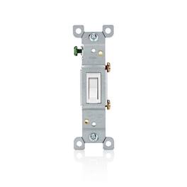 Leviton - 15 amps Single Pole Toggle AC Quiet Switch 1 pk - White