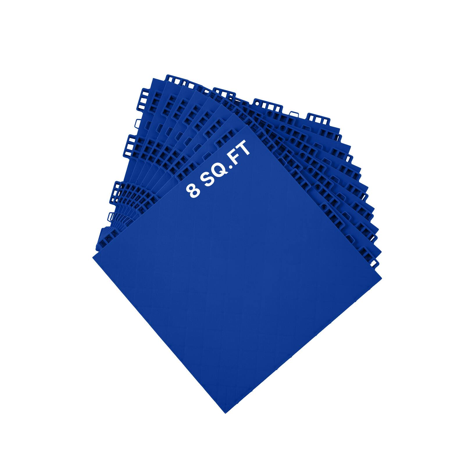 Alt View 5. VEVOR - Dryland Tiles for Hockey Floor Mat, 12 x 12 in 8 Pcs Interlocking Versatile Training Surface, Dance Floor Tiles - Blue.