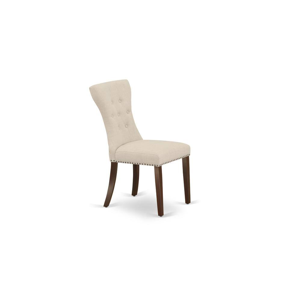 Angle. East West Furniture - Dining Chair Mahogany - Brown.