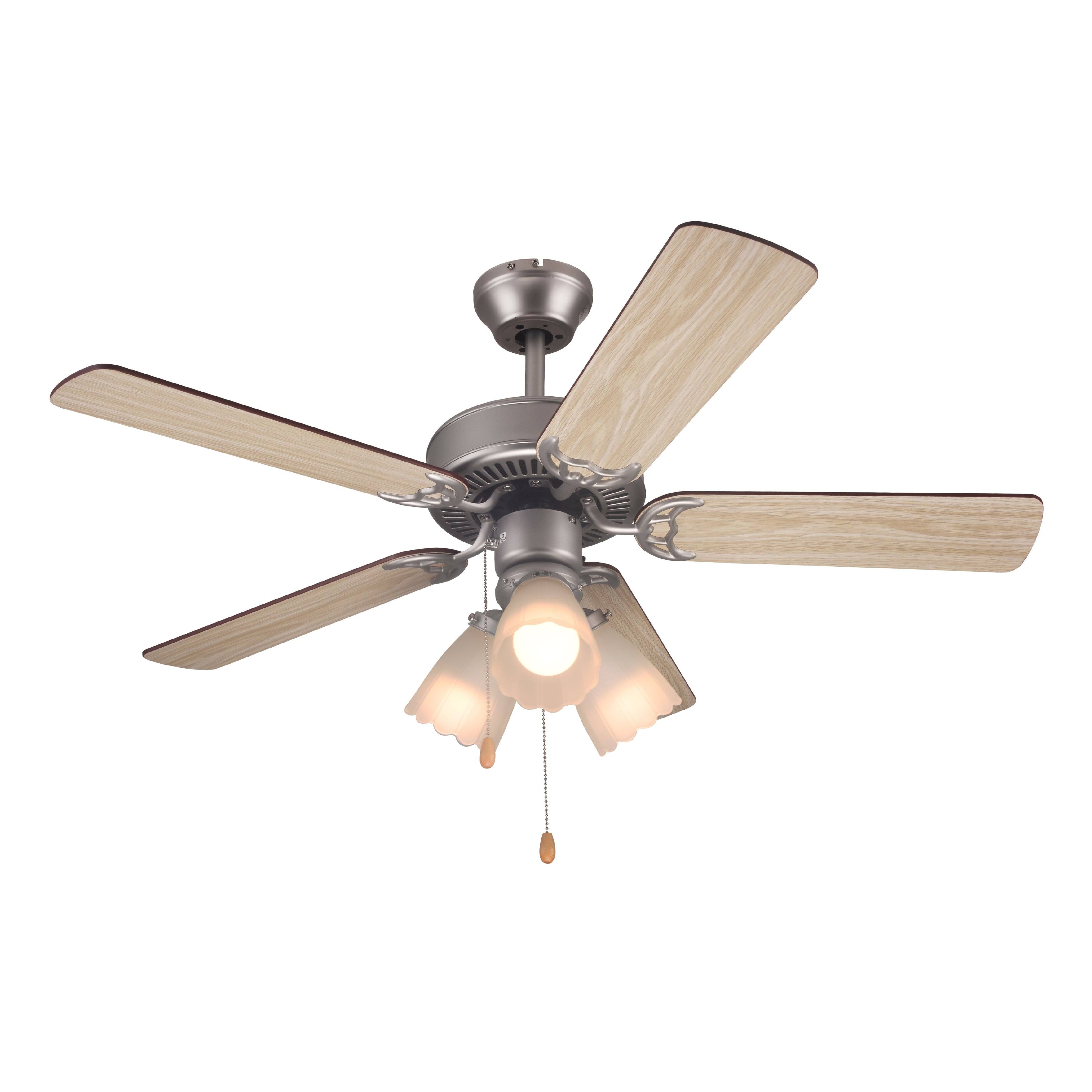 Front. Commercial Cool - COMMERCIAL COOL 42 inch Ceiling Fan 5-Blade,Dark Walnut & Gray Teak - Dark Walnut/Gray Teak.