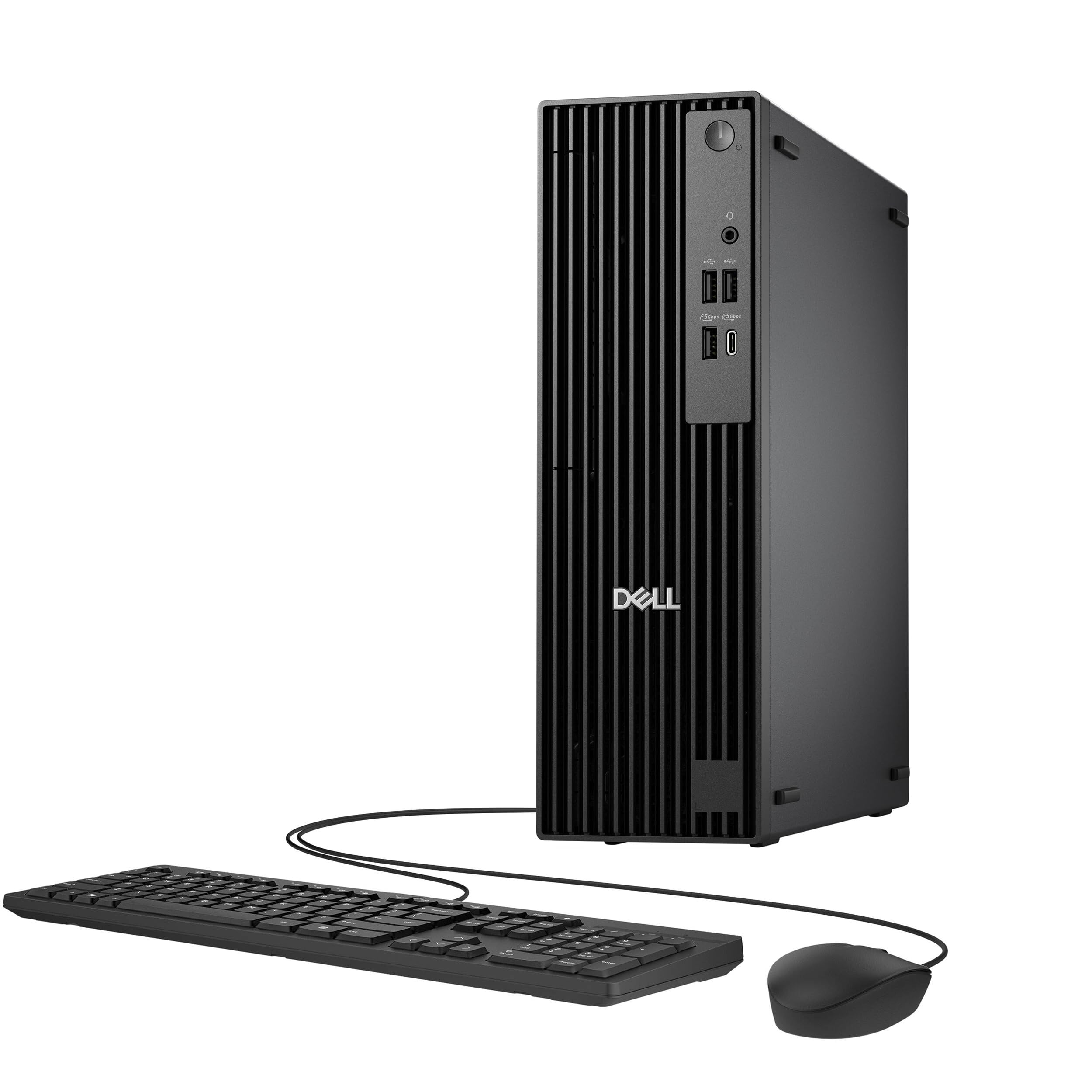 Left. Dell - Dell Pro Slim SFF Desktop, Intel i5-14500 14-Core, 16GB DDR5, 512GB SSD, DP/HDMI, Wi-Fi 6E, Windows 11 Pro - Black.