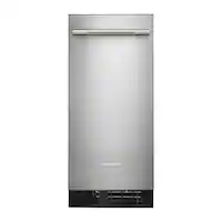KitchenAid - 15" 25-Lb. Ice Maker - PrintShield Stainless Finish - Front_Zoom