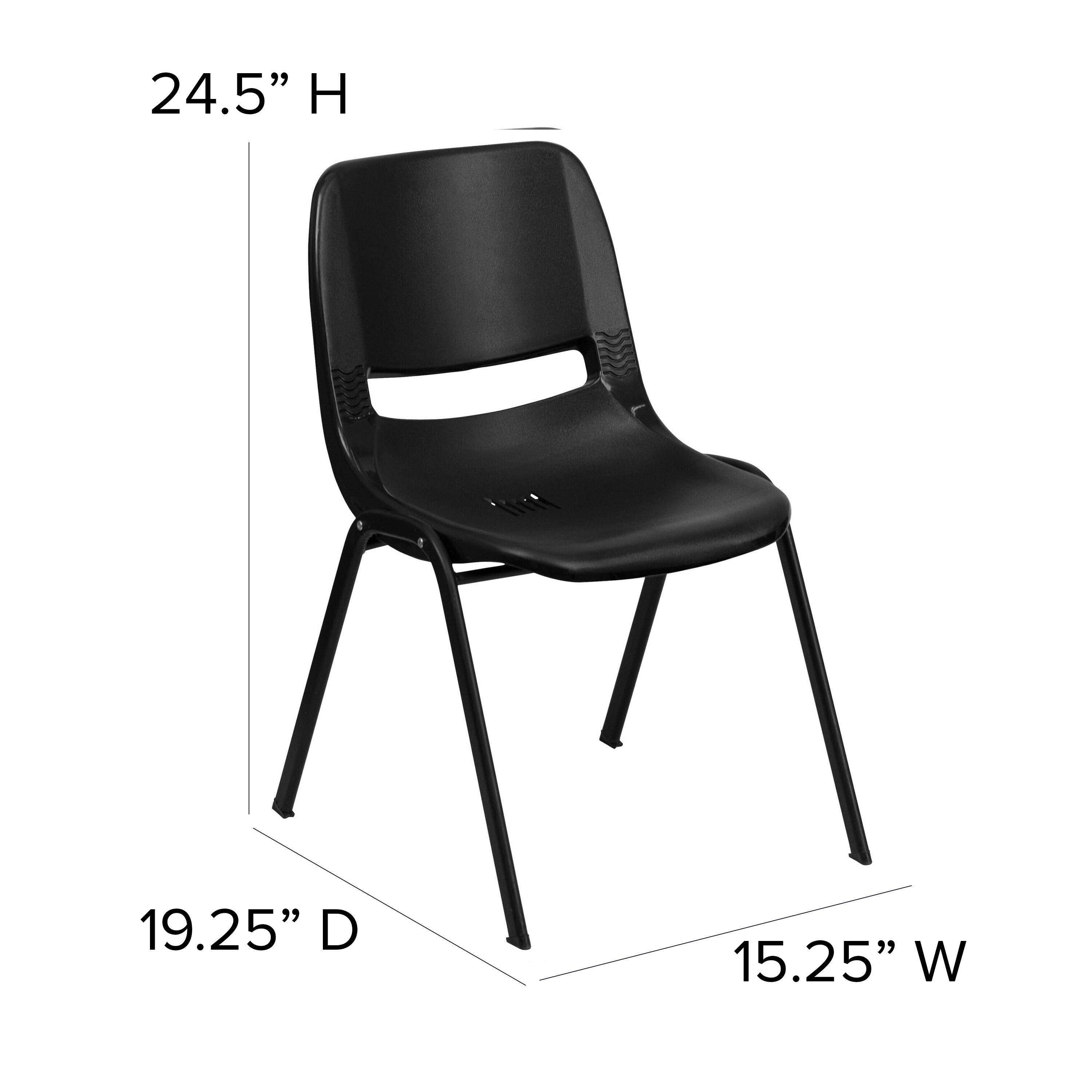 24.5" H  
19.25" D  
15.25" W