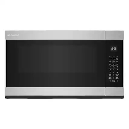 KitchenAid
12:03
Popcorn Potato Veggies
time Catronal Beverage Pota
Cook
Reheat Defrost
Schn WI Mave EXPRESS START 1 2 3 4 5 6 7 8 9 0
Time 56-34
DO The Power
ORICEL
START +30 0ml
Turntable Ot=Df