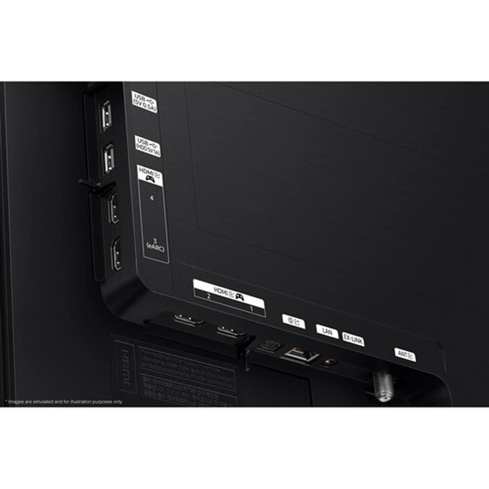 Sure, here is the corrected and grouped text from the image:

---

**USB 3.0**  
**USB 3.0**  
**HDMI 2.0**  
**HDMI 2.0**  
**HDMI 2.0**  
**HDMI 2.0**  
**LAN**  
**EX-LINK**  
**AUDIO OUT**  

*Images are simulated and for illustration purposes only.*

---