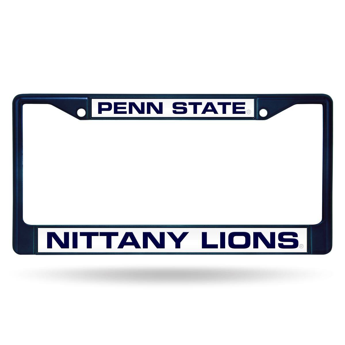 Penn State Nittany Lions Navy Painted Metal Laser Cut License Plate Frame