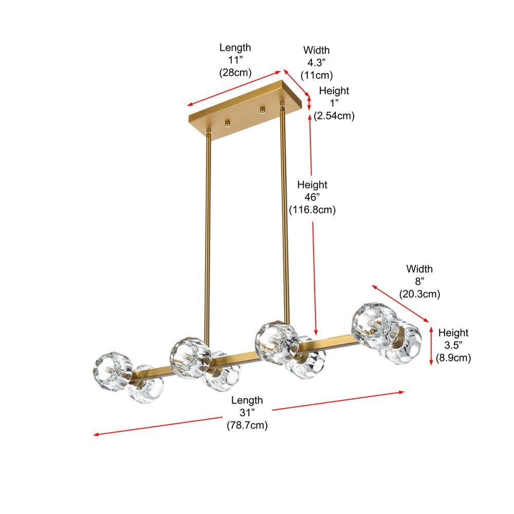 Length 11" (28cm)  
Width 4.3" (11cm)  
Height 1" (2.54cm)  
Height 46" (116.8cm)  
Width 8" (20.3cm)  
Height 3.5" (8.9cm)  
Length 31" (78.7cm)
