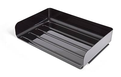 Alt View 2. TRU RED - Side Load Stackable Plastic Legal Tray, 2/Pack - Black.