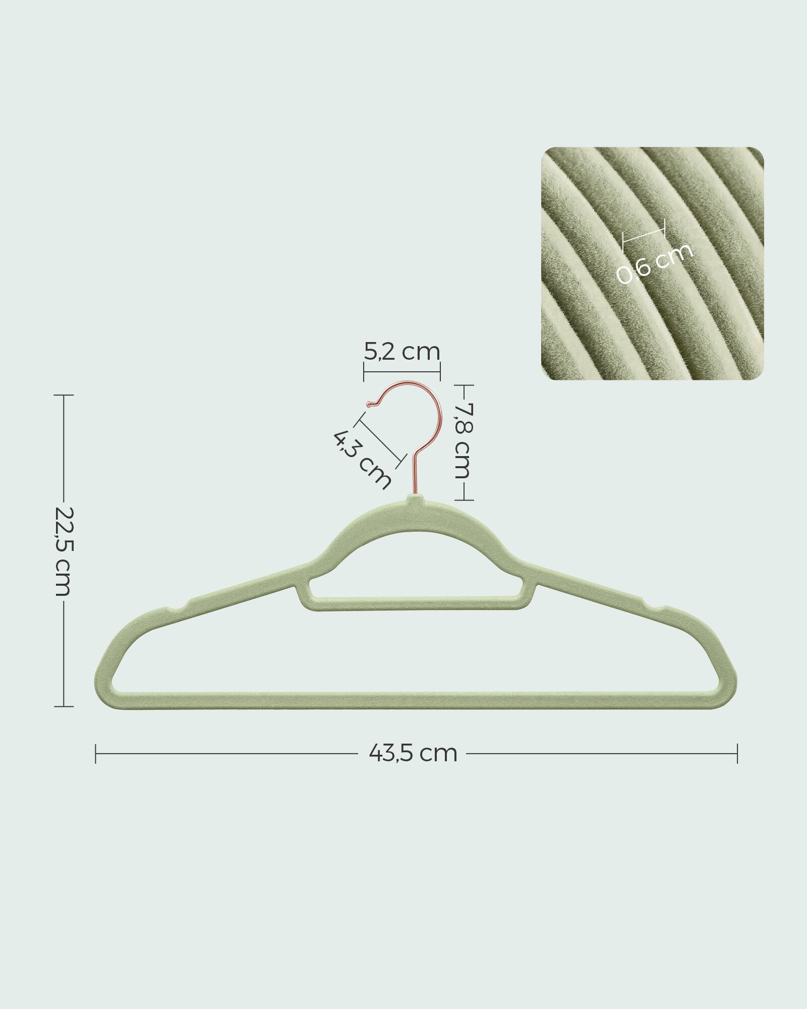 06 cm  
22,5 cm  
5,2 cm  
7,8 cm  
4,3 cm  
43,5 cm