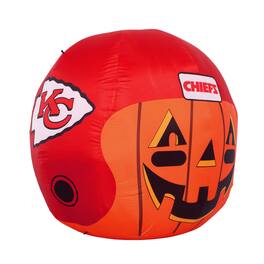 Sporticulture - Kansas City Chiefs 4' Inflatable Jack-O'-Helmet - Multicolor