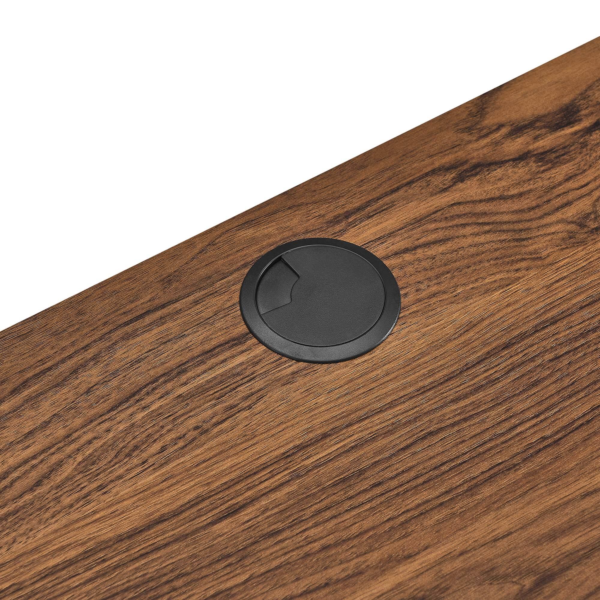 Alt View 6. Modway - Render Wall Mount Wood Office Desk by Modway - Walnut.