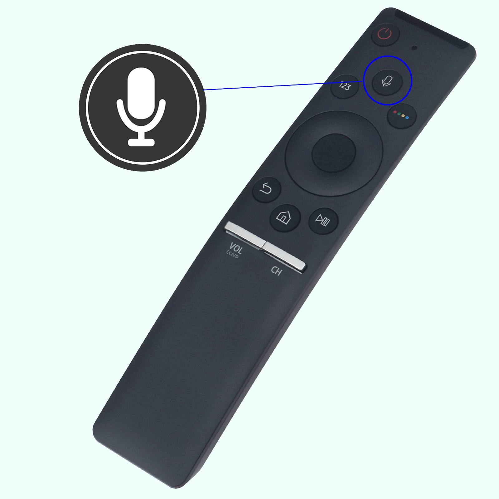 ALLIMITY - Voice Replacement Remote Control BN59-01292A BN59-01298A, Fit for Samsung TV RMCSPM1AP1 UN40MU630DFXZA UN49MU70000FXZA - Black