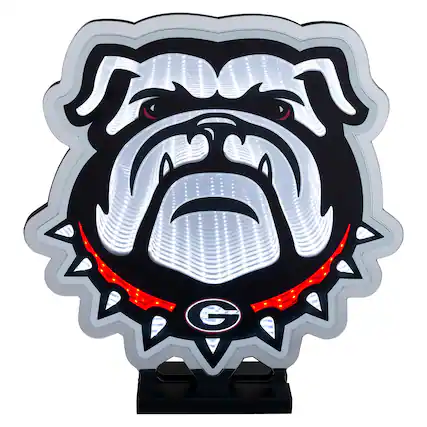 Front. Sporticulture - Georgia Bulldogs LED Infinity Logo Light - White.