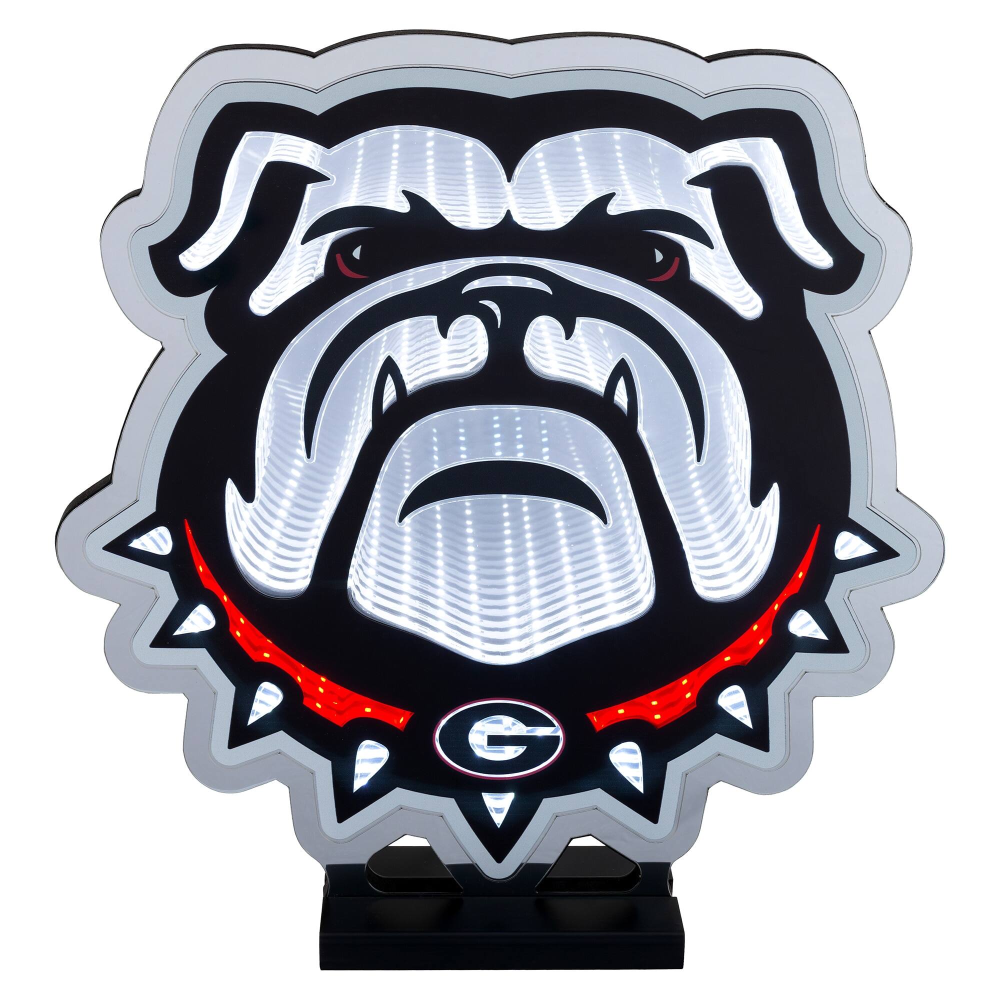 Front. Sporticulture - Georgia Bulldogs LED Infinity Logo Light - White.