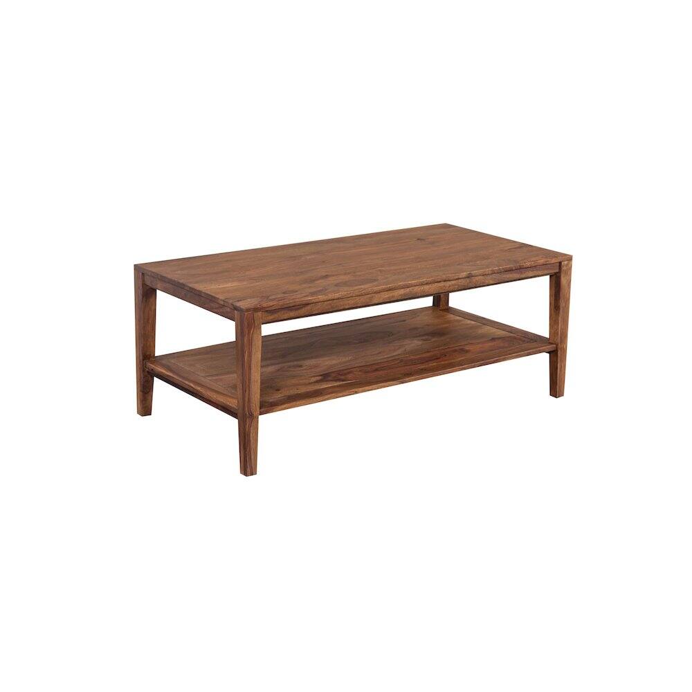 Alt View 2. Porter Designs - Fall River Solid Sheesham Wood Coffee Table - Natural.
