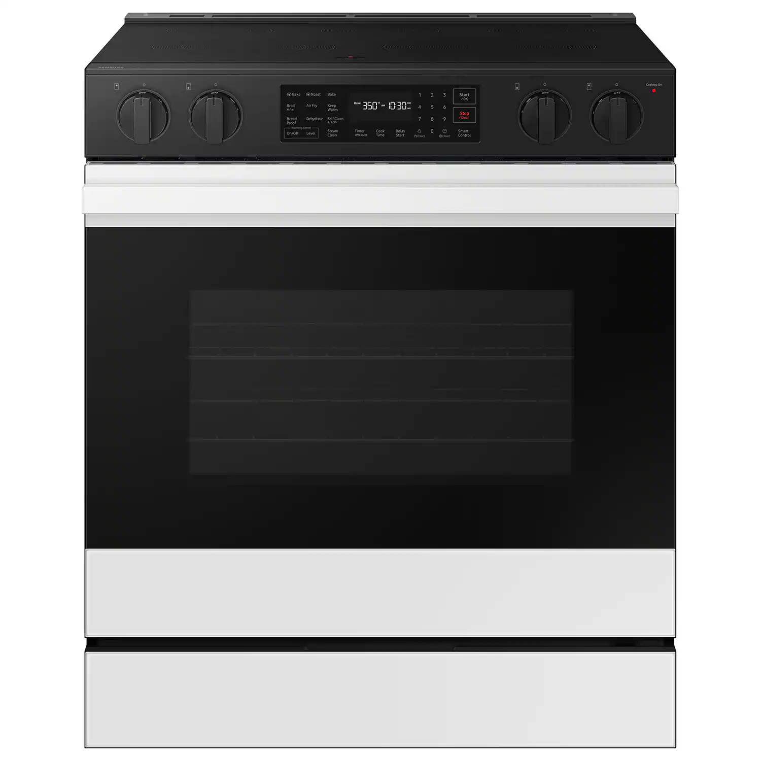 Samsung - Bespoke 6.3 Cu. Ft. Slide-In Electric Range with Air Fry - White Glass