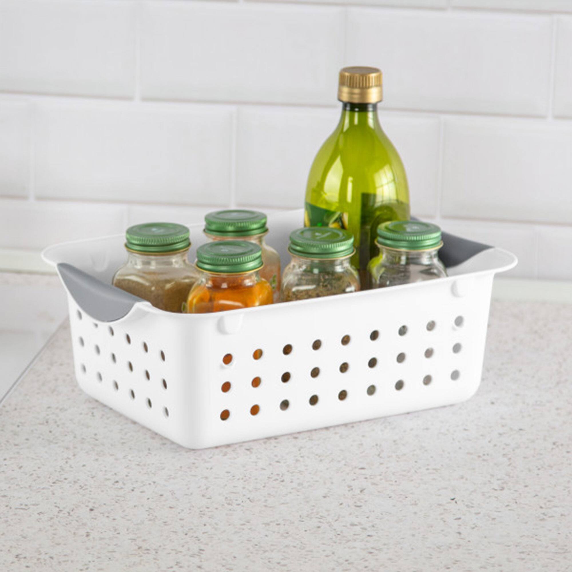 Alt View 2. Sterilite - Sterilite White Small Ultra Basket Durable Plastic Storage Organizer, (12 Pack) - White.