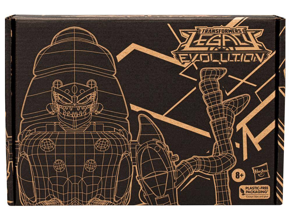 TRANSFORMERS LEGACY EVOLUTION  
8+  
Hasbro  
PLASTIC-FREE PACKAGING*  
*Except tape and glue