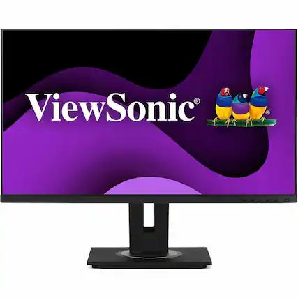 Front. ViewSonic - VG2756A-2K 27" IPS QHD Docking Monitor (HDMI, DisplayPort, USB-C) - Black.