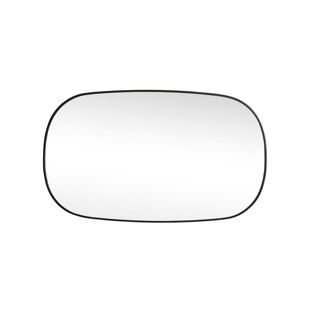 Back. Elegant Decor - Metal Frame Oval Mirror 36x60 Inch in Black - Black.