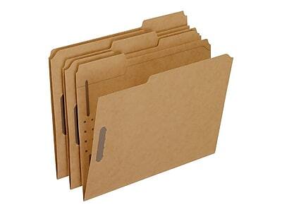 Pendaflex - Fastener Folders, 2 Fasteners, 1/3 Cut Tabs, Letter,50/Box - Kraft