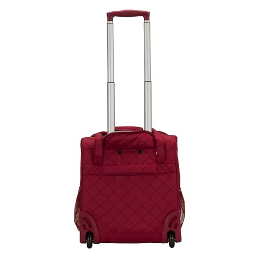 Alt View 4. Rockland - ROCKLAND MELROSE UPRIGHT WHEELED UNDERSEATER LUGGAGE CARRY-ON 15-INCH - RED - Red.