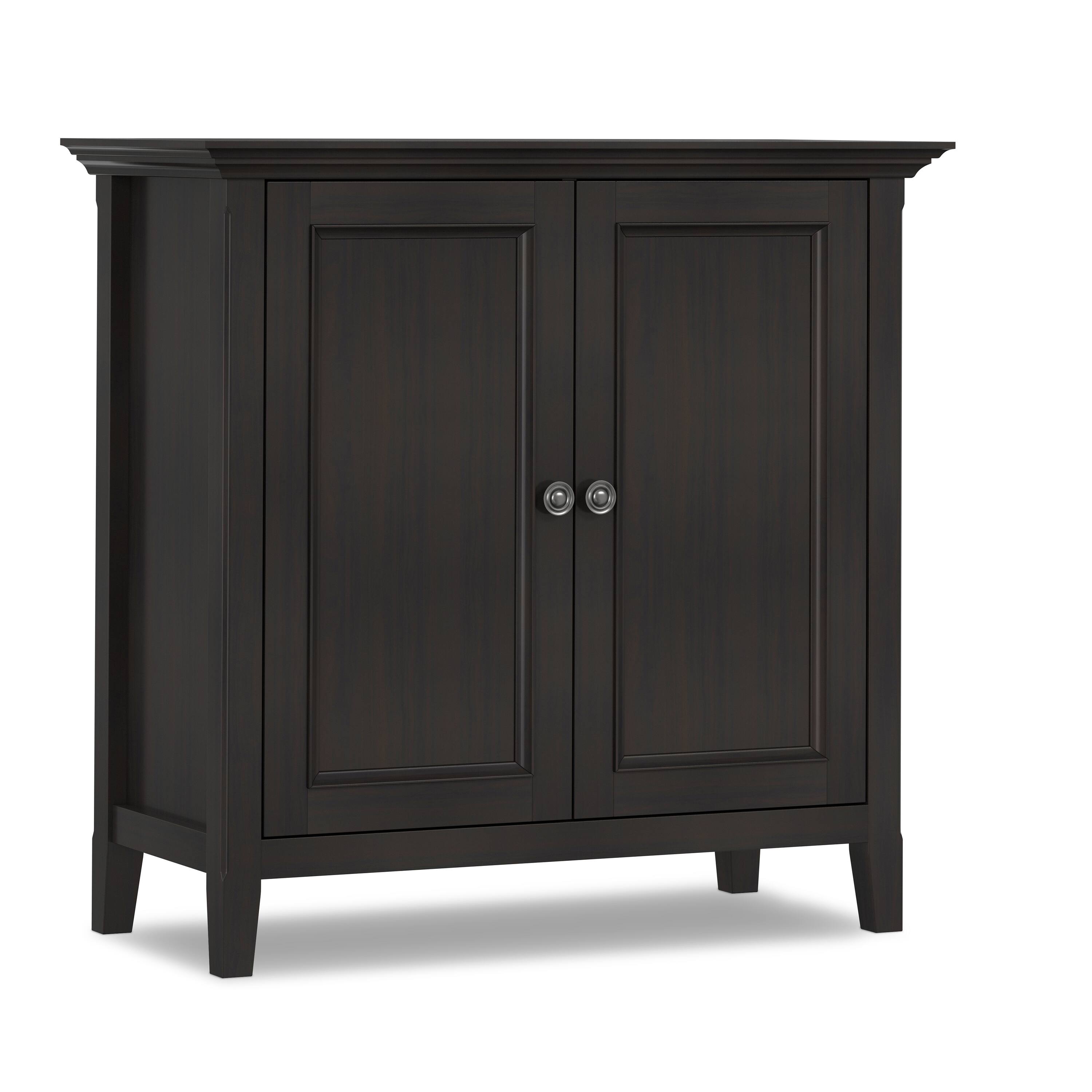 Angle. Simpli Home - Simpli Home Amherst 37W Medium Storage Cabinet with 2 Doors - Hickory Brown.