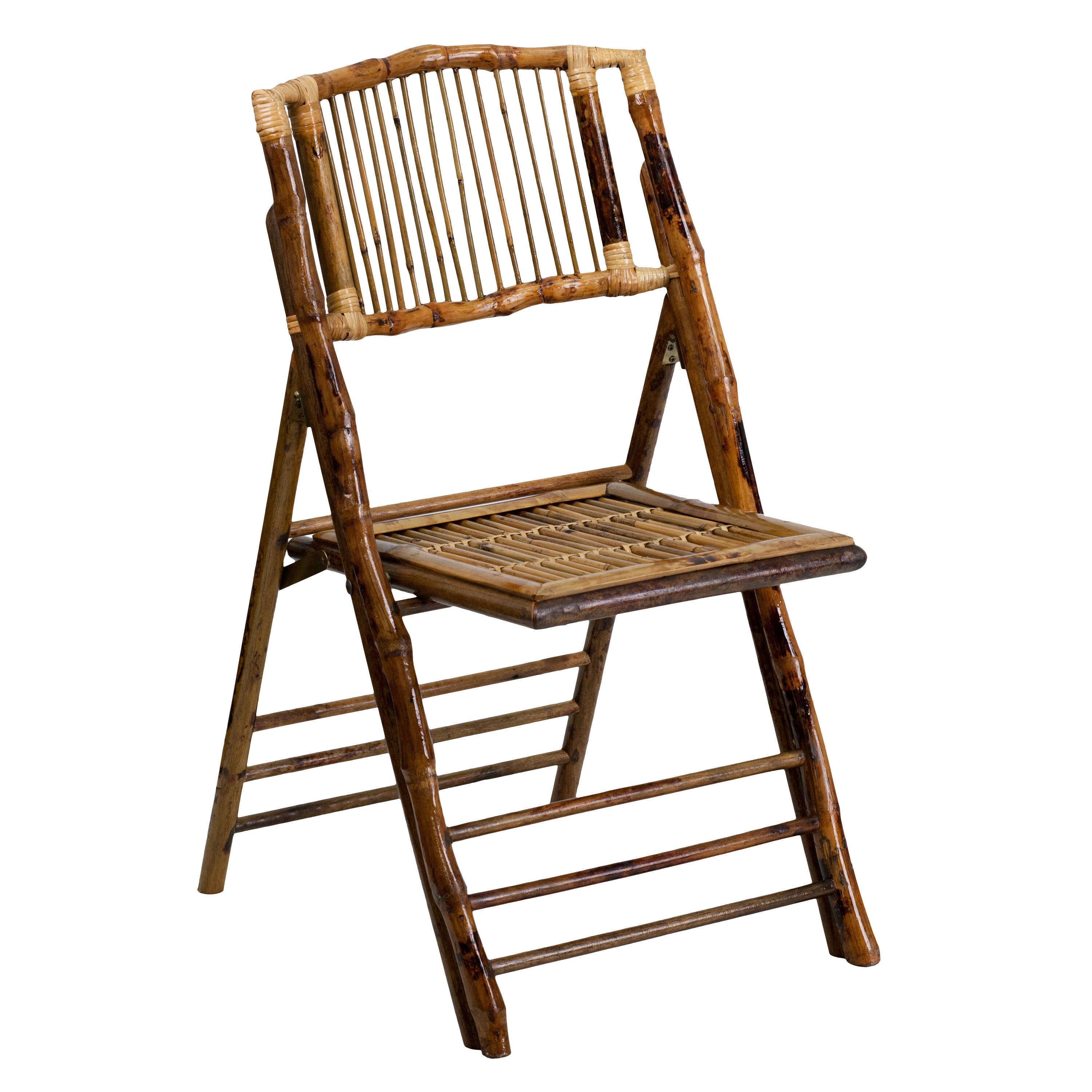 Alt View 7. Emma + Oliver - 4 Pack Bamboo Folding Chair - Bamboo.