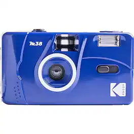 Kodak - M38 35mm Film Camera - Focus Free, Powerful Built-in Flash, Easy to Use - Classic Blue