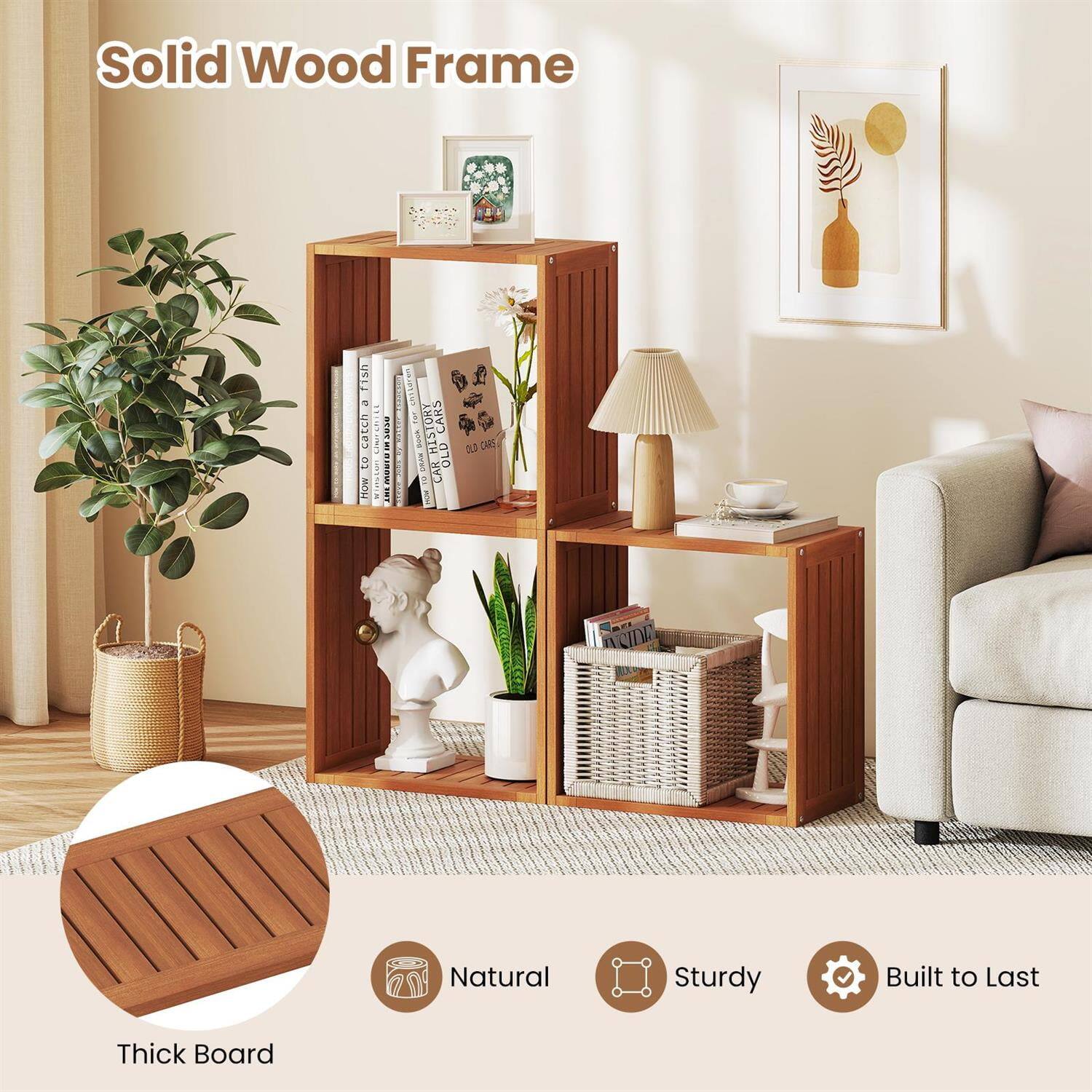 Solid Wood Frame

- Thick Board
- Natural
- Sturdy
- Built to Last