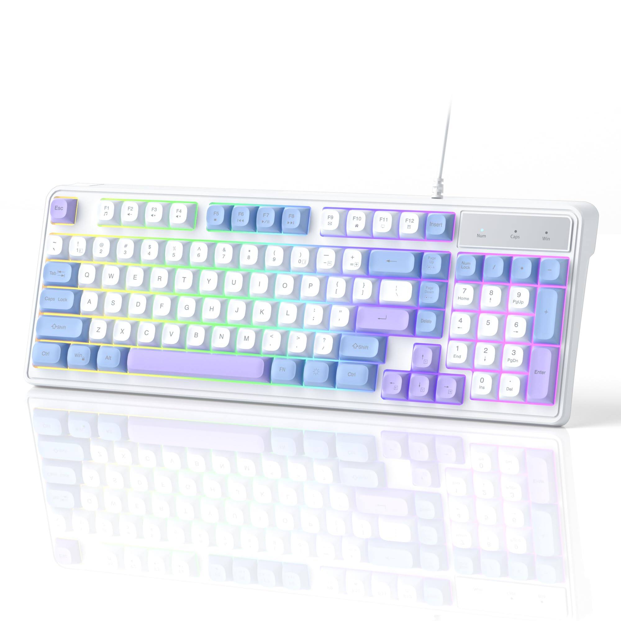 White & Blue & Purple