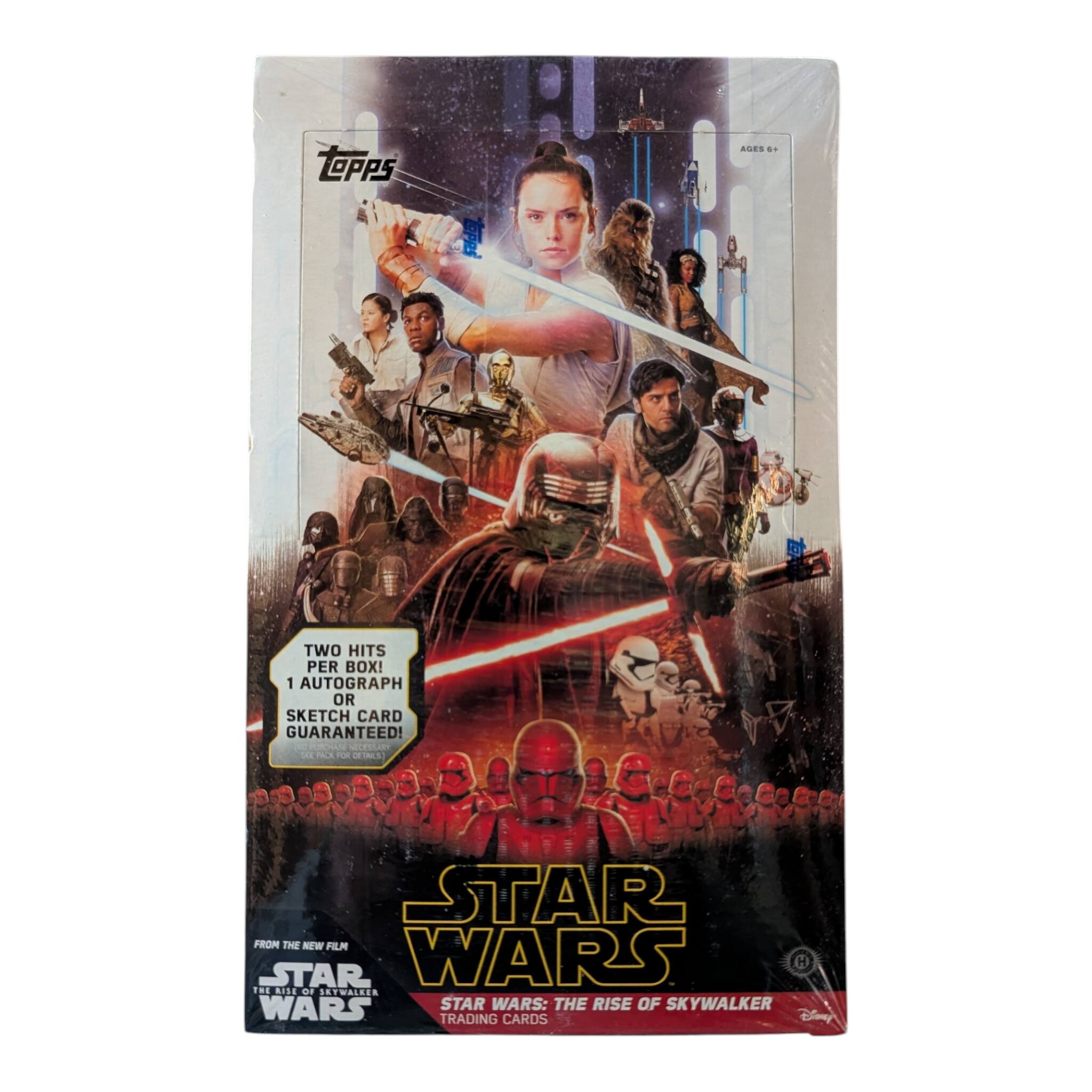 Topps Adds: TWO HITS PER BOX! 1 AUTOGRAPH OR SKETCH CARD GUARANTEED!  
STAR WARS: THE RISE OF SKYWALKER TRADING CARDS  
FROM THE NEW FILM STAR WARS: THE RISE OF SKYWALKER